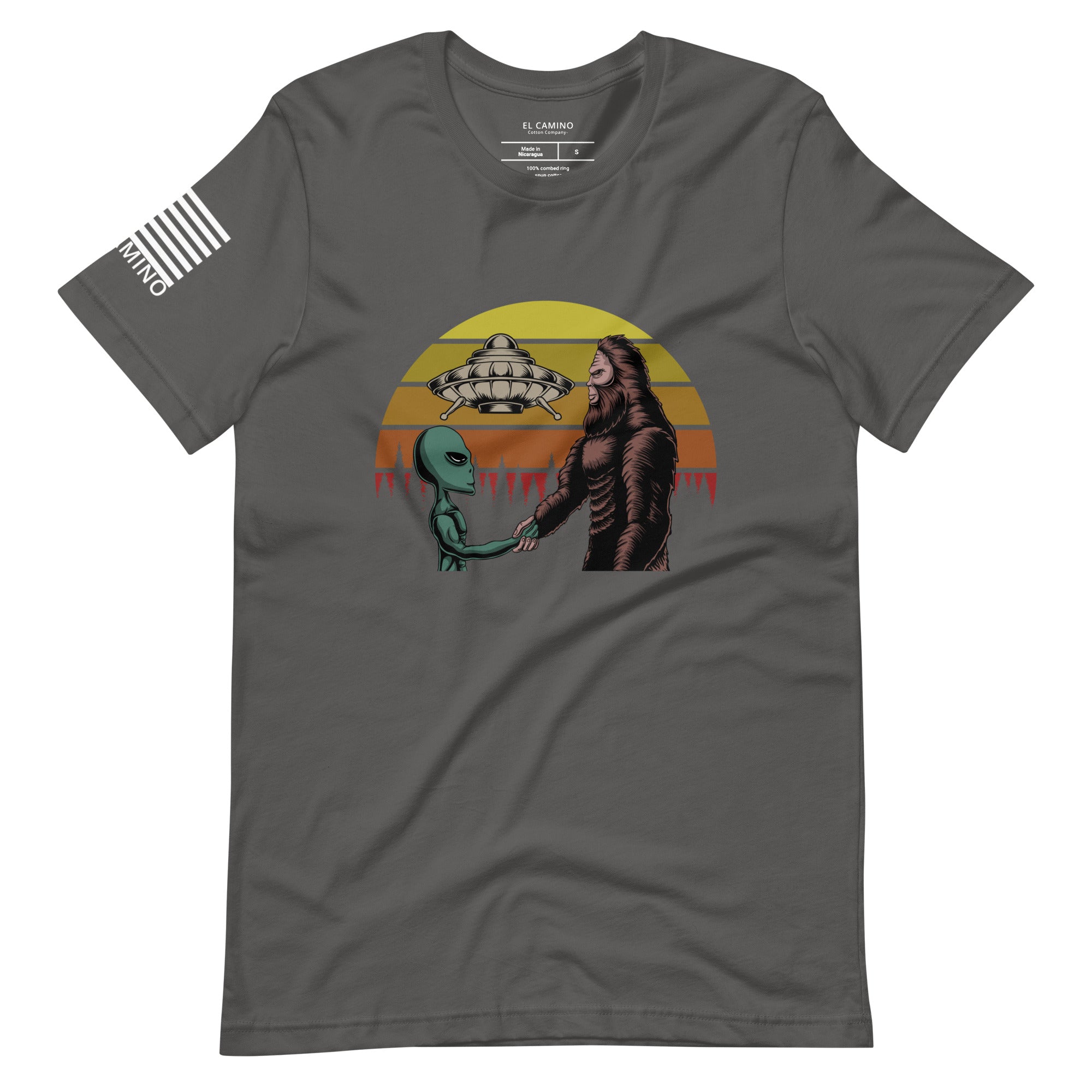 Men's Bigfoot And Alien T-Shirt