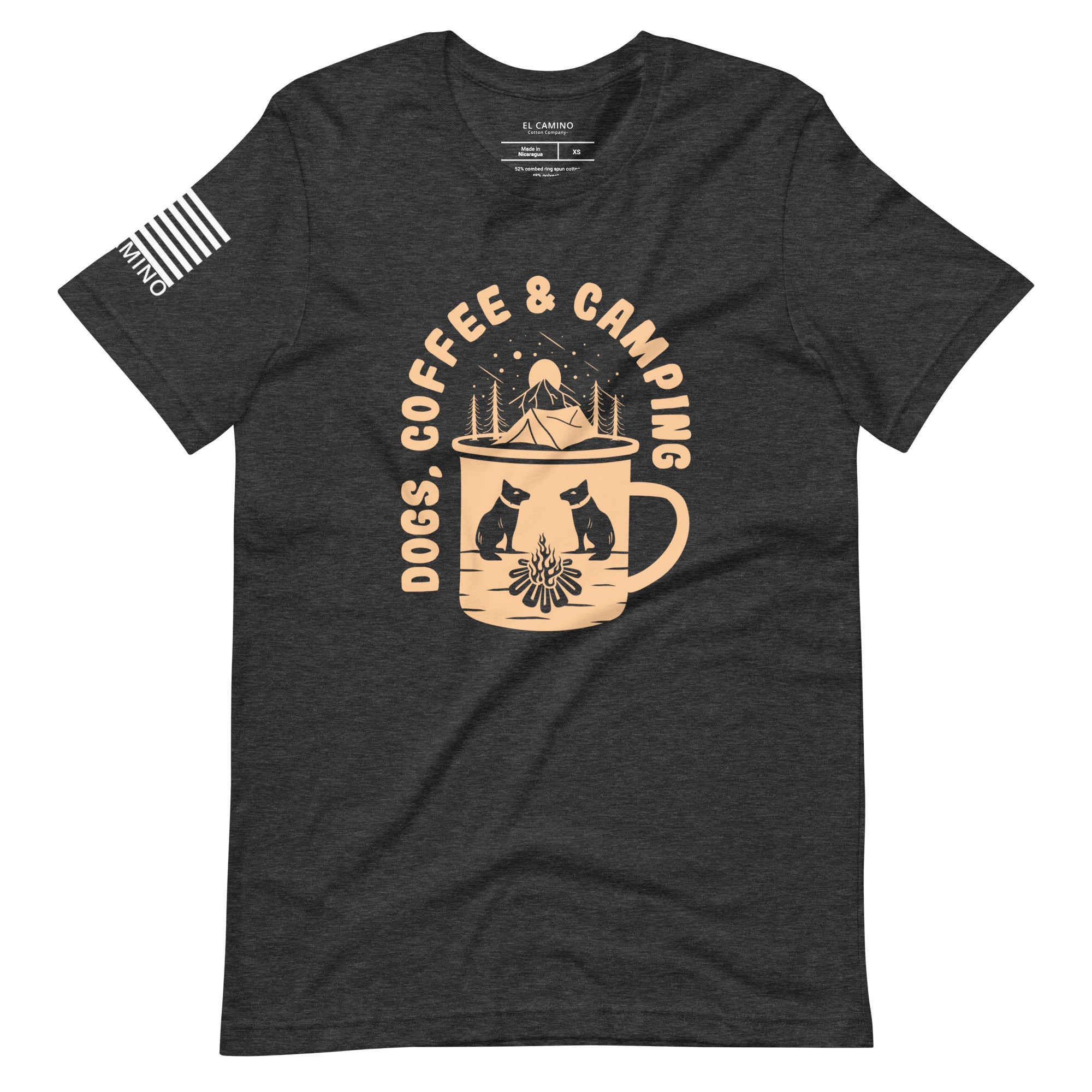 Men's Dogs Coffee Camping T-Shirt