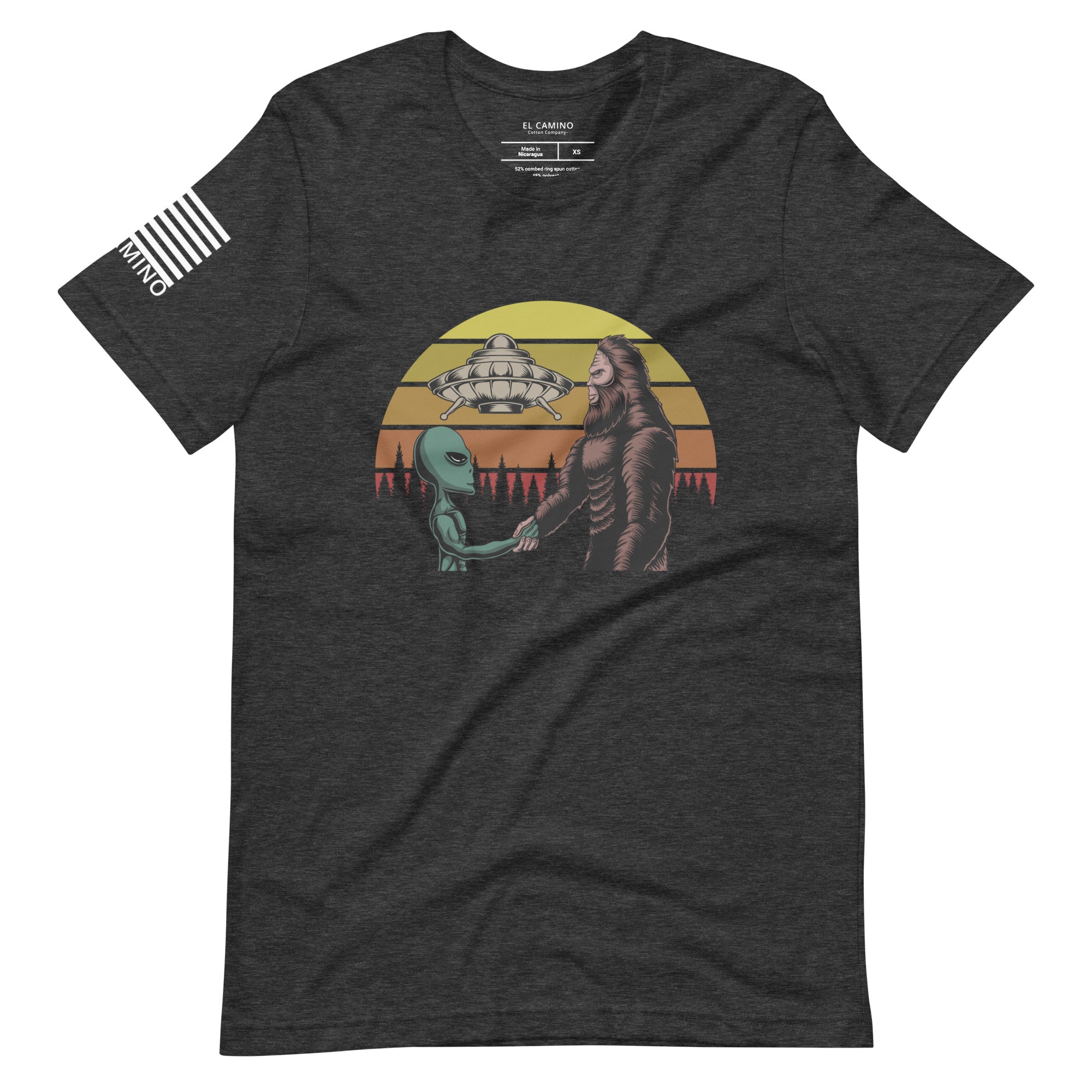 Men's Bigfoot And Alien T-Shirt