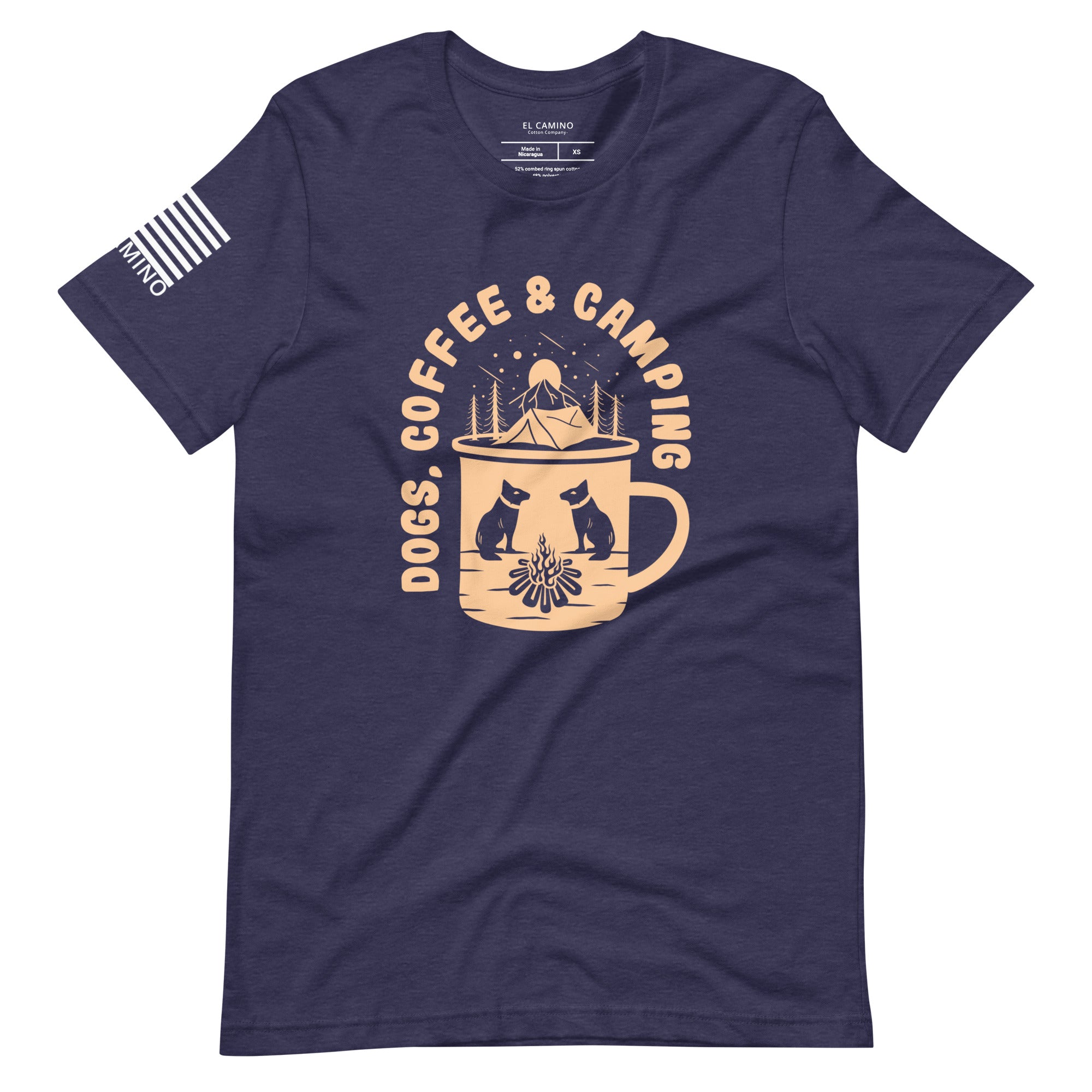 Men's Dogs Coffee Camping T-Shirt