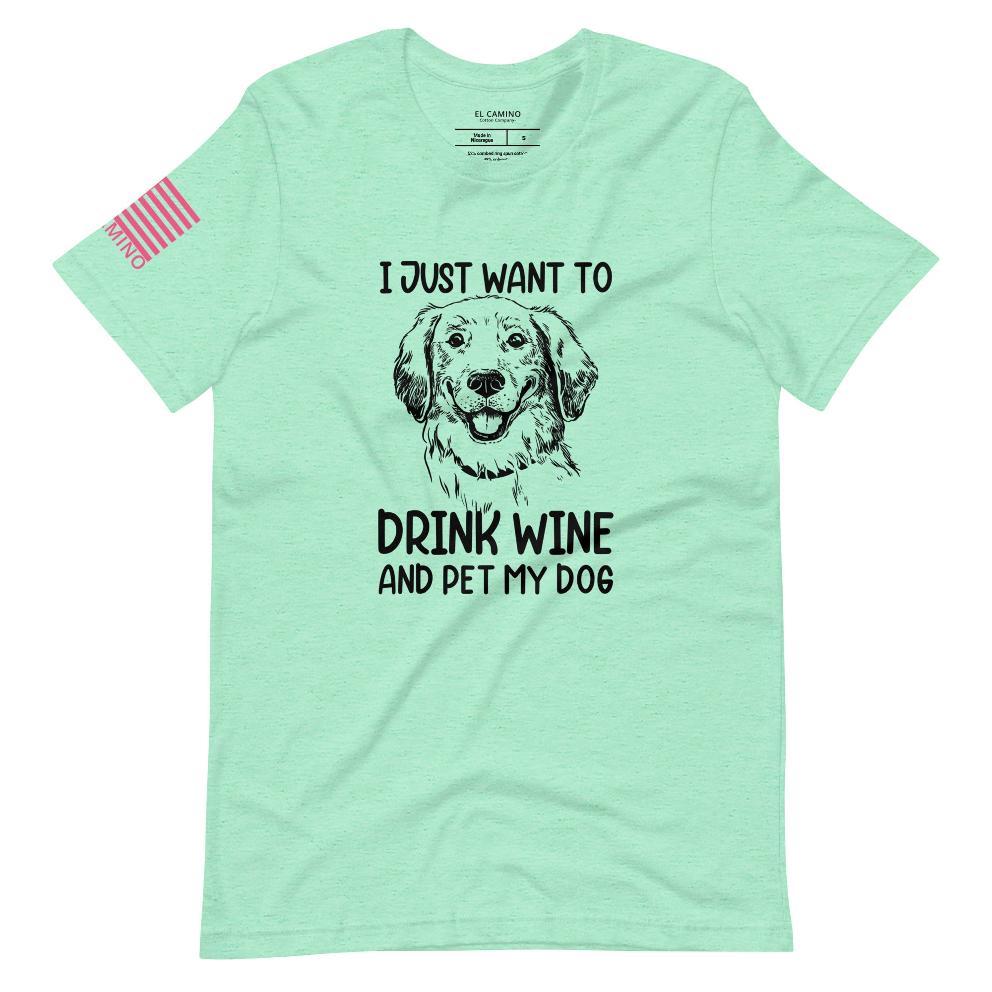 Women's Drink Wine Pet Dog T-Shirt