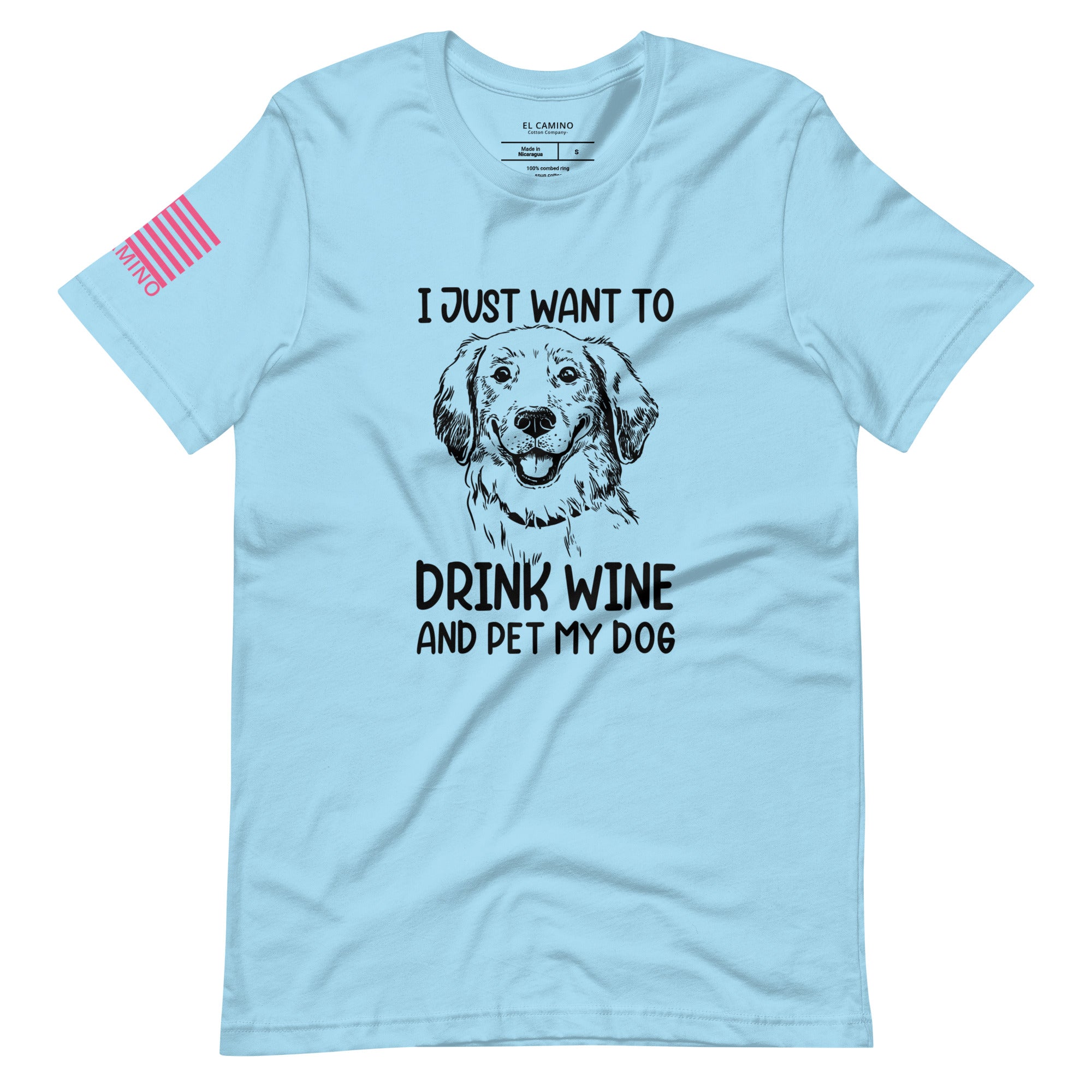 Women's Drink Wine Pet Dog T-Shirt