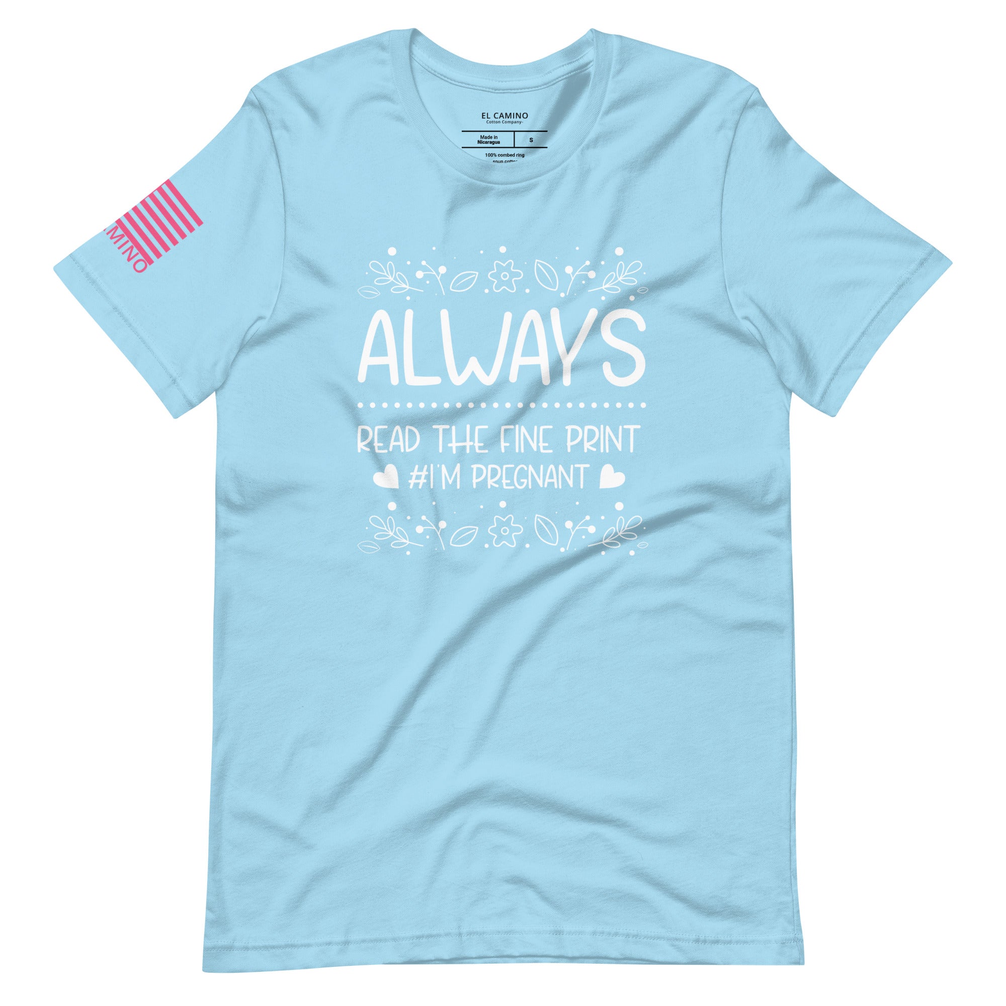 Women's Fine Print Pregnant 2 T-Shirt
