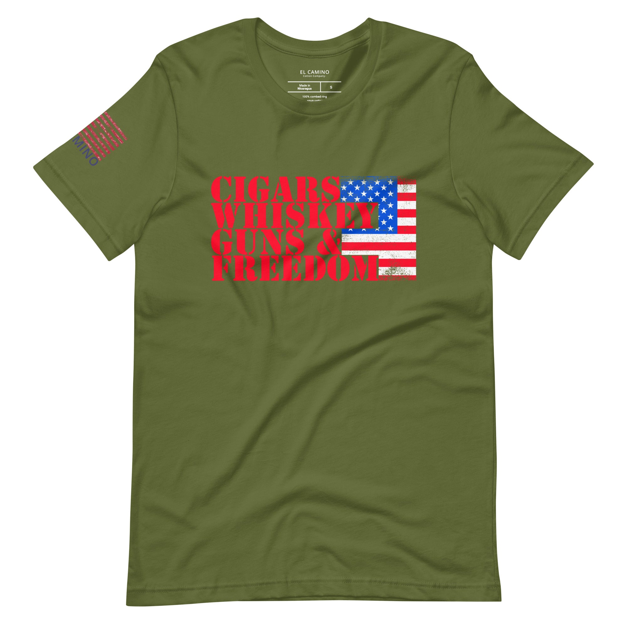 Men's Cigars Whiskey Guns & Freedom T-Shirt