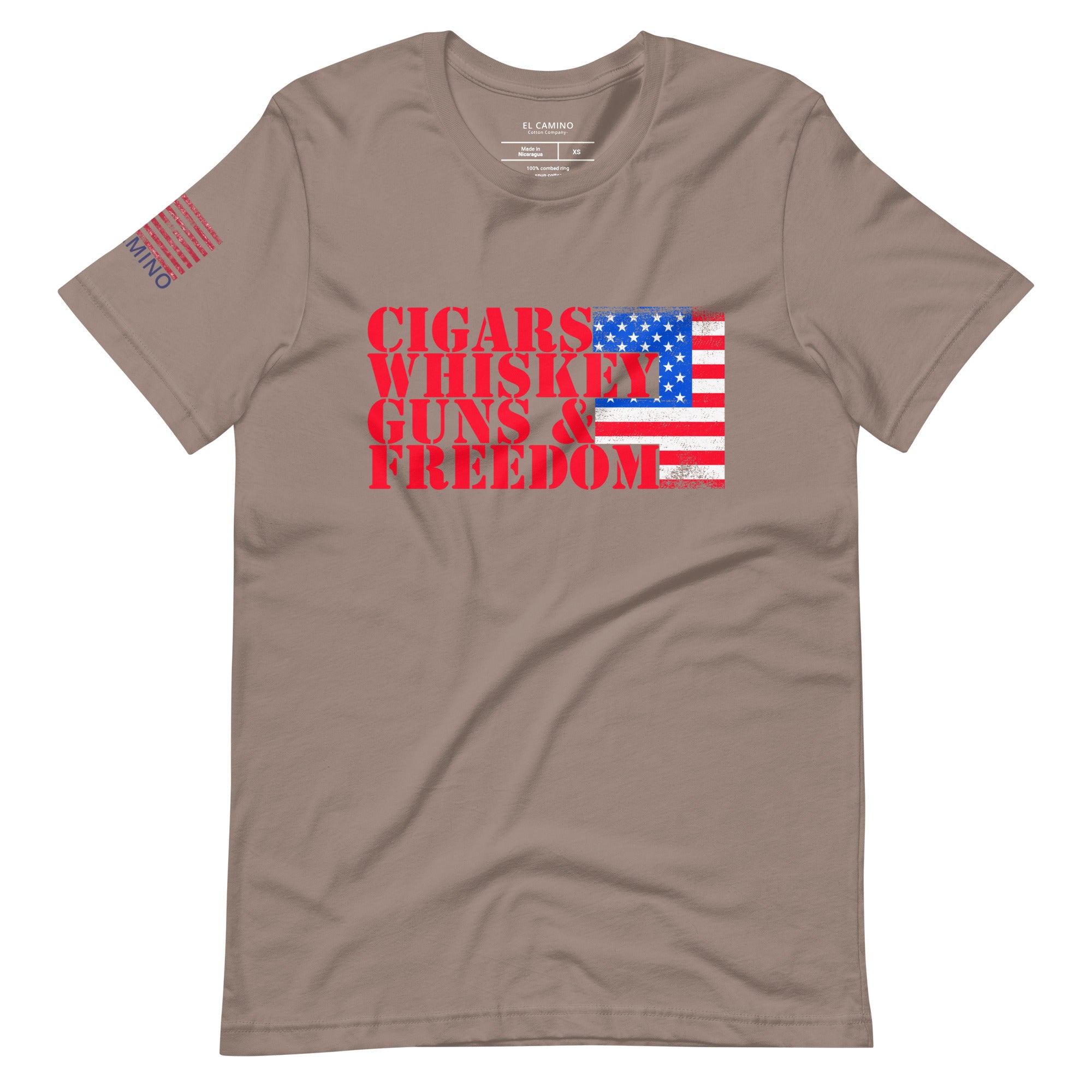 Men's Cigars Whiskey Guns & Freedom T-Shirt