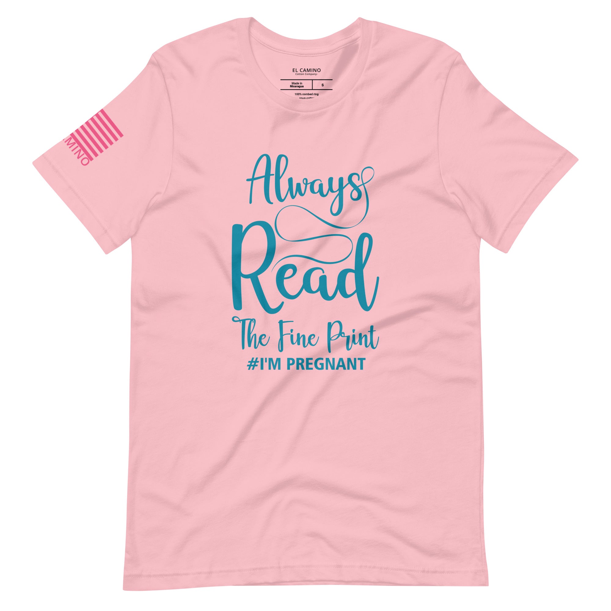 Women's Fine Print Pregnant 1 T-Shirt