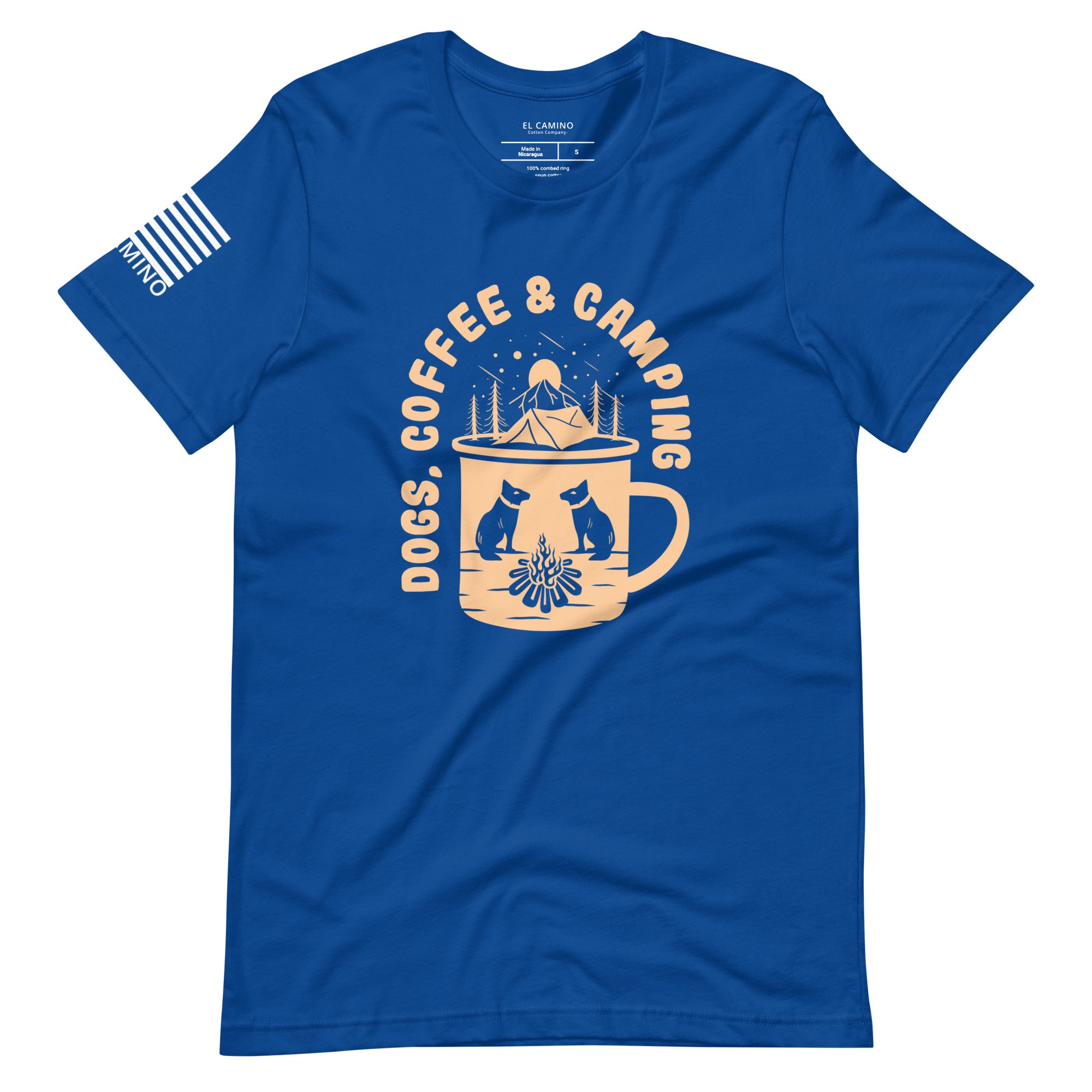 Men's Dogs Coffee Camping T-Shirt