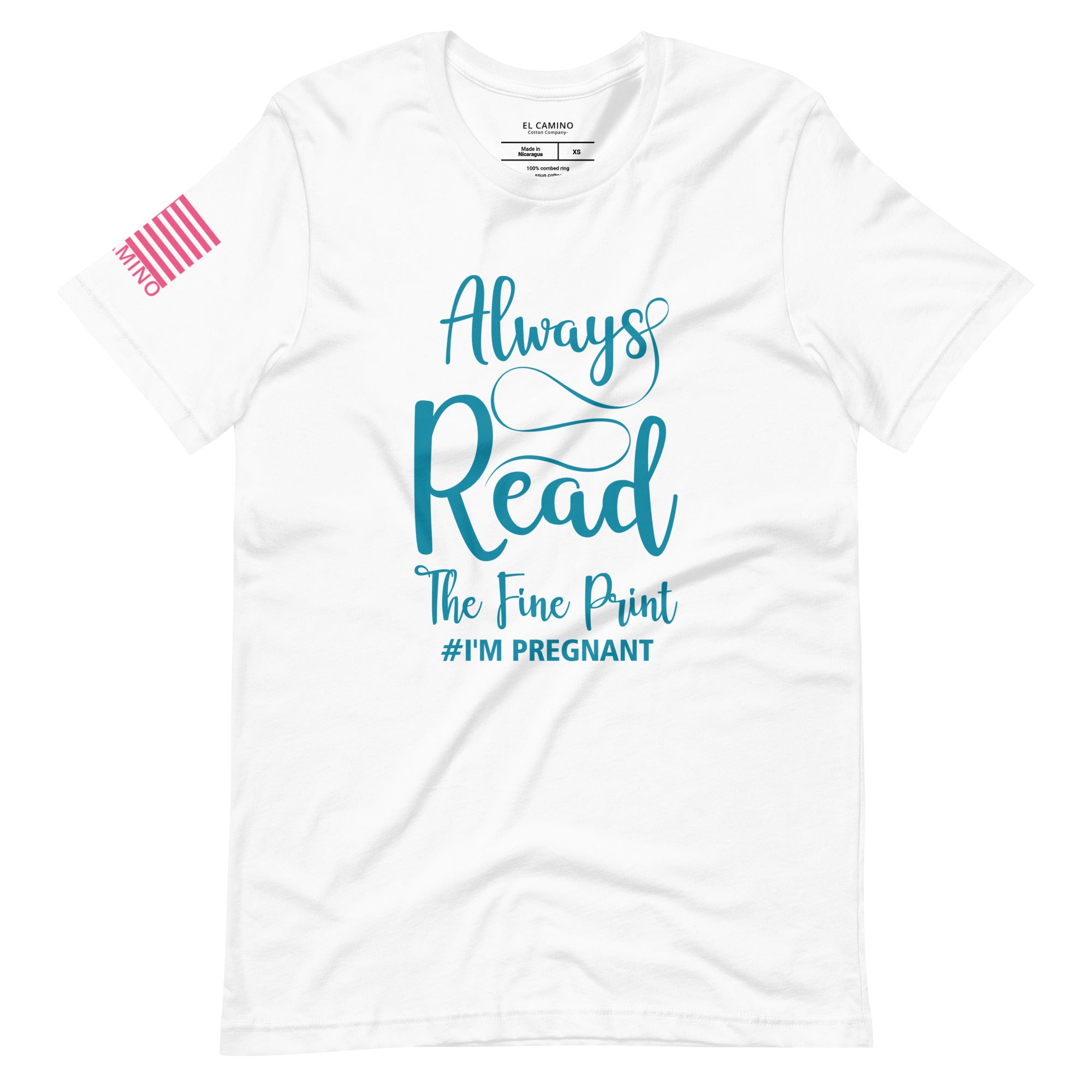 Women's Fine Print Pregnant 1 T-Shirt