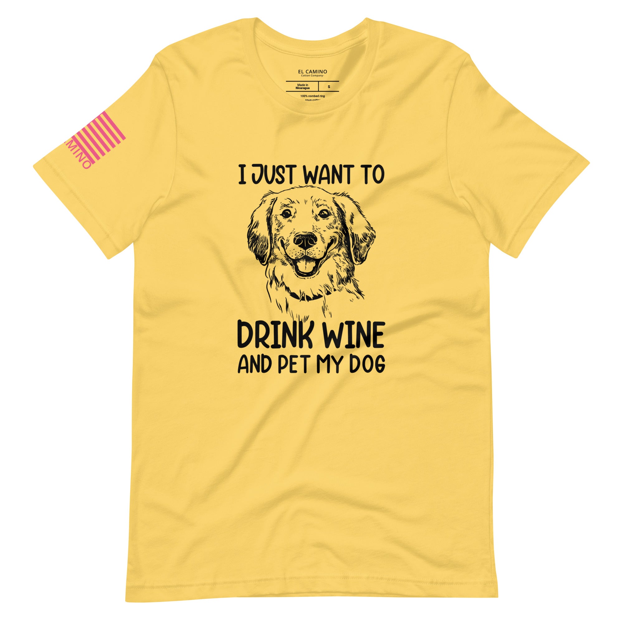 Women's Drink Wine Pet Dog T-Shirt
