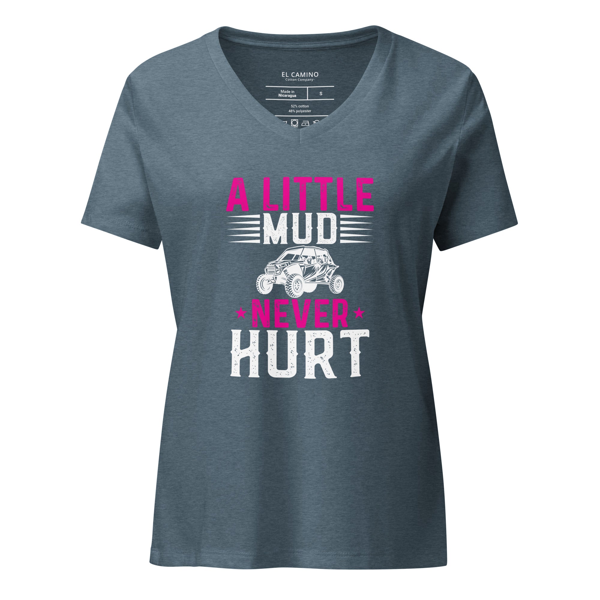 Women’s Little Mud Never Hurt V-Neck T-Shirt