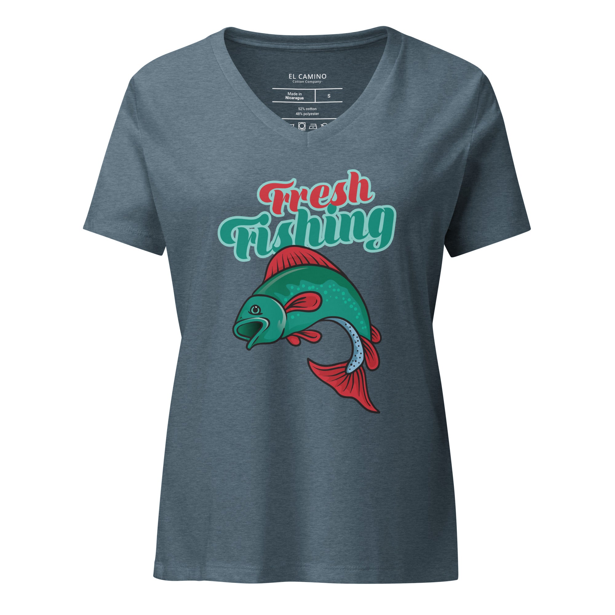 Women’s Fresh Fishing V-Neck T-Shirt